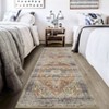 Luxury Pearl Velvet Persian Flower Rug, Foldable & Washable, Non-Slip, Kid & Pet Friendly, Durable Edges for Busy Areas - 2 of 4