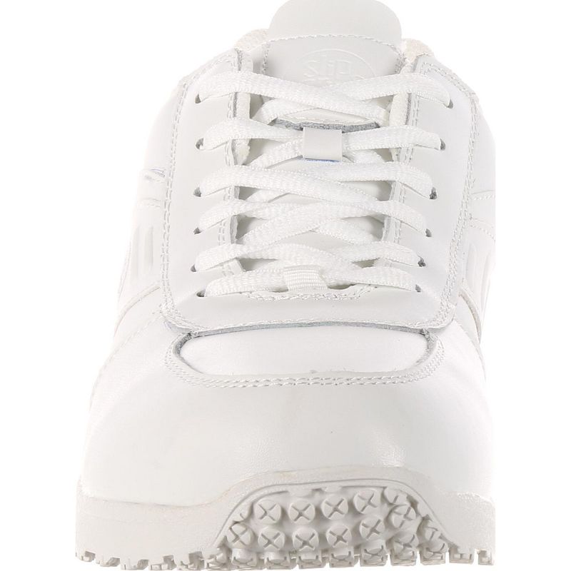 Women's SlipGrips Stride Slip-Resistant Work Athletic Shoe, SG7521, White, Size 10.5(Wide), 3 of 8