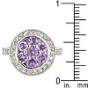 Slickblue Stunning Amethyst Purple Lily Ring - Contemporary Jewelry with Seven Amethyst Cubic Zirconia Accents - 3 of 4