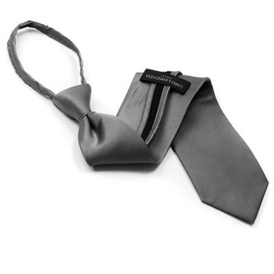 Men's Solid Color Pre-tied Zipper Necktie