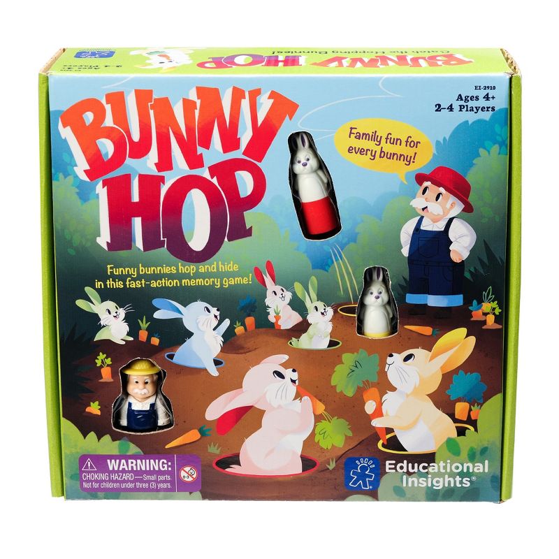 Educational Insights Bunny Hop: Memory & Color Recognition Preschool & Toddler Game, Easter Toys, Kid's Easter Basket Stuffer, 2-4 Players, Ages 4+, 1 of 8