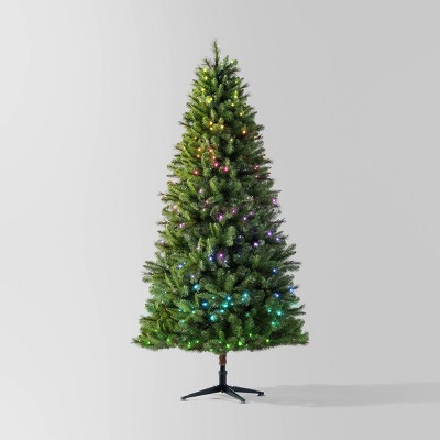 Twinkly 7&#39; Pre-Lit LED Douglas Fir Artificial Christmas Tree AutoConnect Color Changing Lights