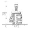 Black Bow Jewelry 14k White Gold, Varsity Collection, Small D/C Pendant, Number 49 - 2 of 3