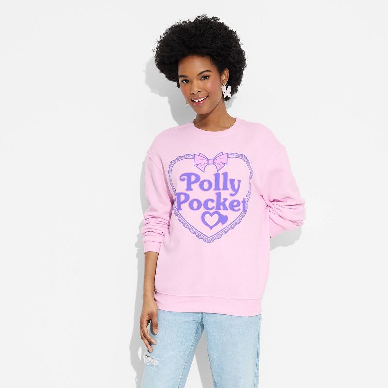Women's Polly Pocket Graphic Sweatshirt - Pink, 1 of 6