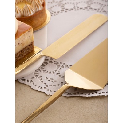 Oslo Gold Stainless Steel Cake Servers Set