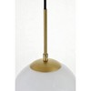 Elegant Lighting Baxter 3 Lights Brass Pendant With Frosted White Glass - 4 of 4