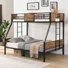 NicBex Twin Over Full Metal Bunk Bed with Ladder & Splicing Guardrail,Modern Bed Frame for Kids Room,Bedroom - 2 of 4