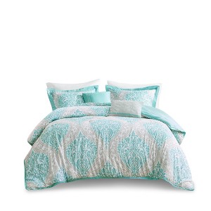 Gracie Mills Nichole Chic Damask Print Comforter Set - 1 of 4