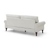 Modern Linen Chesterfield Sofa - 3-Seater with Tufted Backrest, Crystal Buttons , Copper Nailhead Trim, Solid Wood Legs - 3 of 4