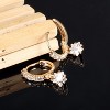 18K Gold Plated Star Drop Earrings – Sparkling Cubic Zirconia Dangle Jewelry for Women - 3 of 4