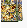 Chloe Lighting Bardot Tiffany-Glass Victorian 3pcs Folding Fireplace Screen 40" Wide - 3 of 4