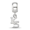 Black Bow Jewelry Sterling Silver Kansas State Wildcats NCAA Bead Charm - 3 of 4