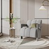 ACEPANO 26.3 Inch Modern Leisure Upholstered Accent Armchair With L-shaped Armrests-Gray - 3 of 4