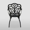 Viga 2pk Cast Aluminum Dining Chair - Shiny Copper - Christopher Knight Home: Weather-Resistant, Fixed Arms, 250lb Capacity - 3 of 4