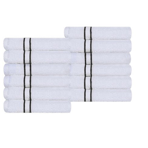 Premium Cotton Solid Plush Heavyweight Hotel Luxury Bath Towel Set,  Charcoal - Blue Nile Mills : Target