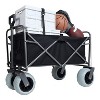 Gulches Dual-Purpose Heavy-Duty Beach Wagon & Compact Utility Cart - All-Terrain, Black & Orange, 500lb & 225lb Capacity - 4 of 4
