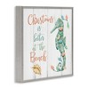 Stupell Industries Christmas Better At Beach Black Framed Giclee Art - 3 of 4