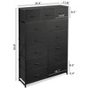 Tall Dresser with 13 Drawers, Fabric Storage Organizer Chest for Bedroom, Sturdy Steel Frame with Wood Top - 4 of 4