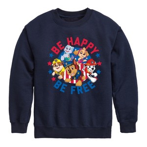 Boys' - Paw Patrol - Americana Graphic Long Sleeve Fleece Sweatshirt - 1 of 4