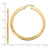 Black Bow Jewelry 2mm x 52mm (2 Inch) 14k Yellow Gold Knife Edge Round Hoop Earrings - 3 of 4