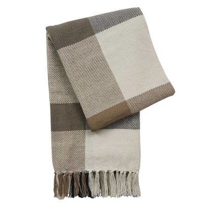 Split P Urban Plaid Throw - 60''L - Gray