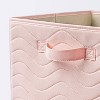 Quilted Fabric Cube Storage Bin - Light Pink - Cloud Island™ - image 3 of 3