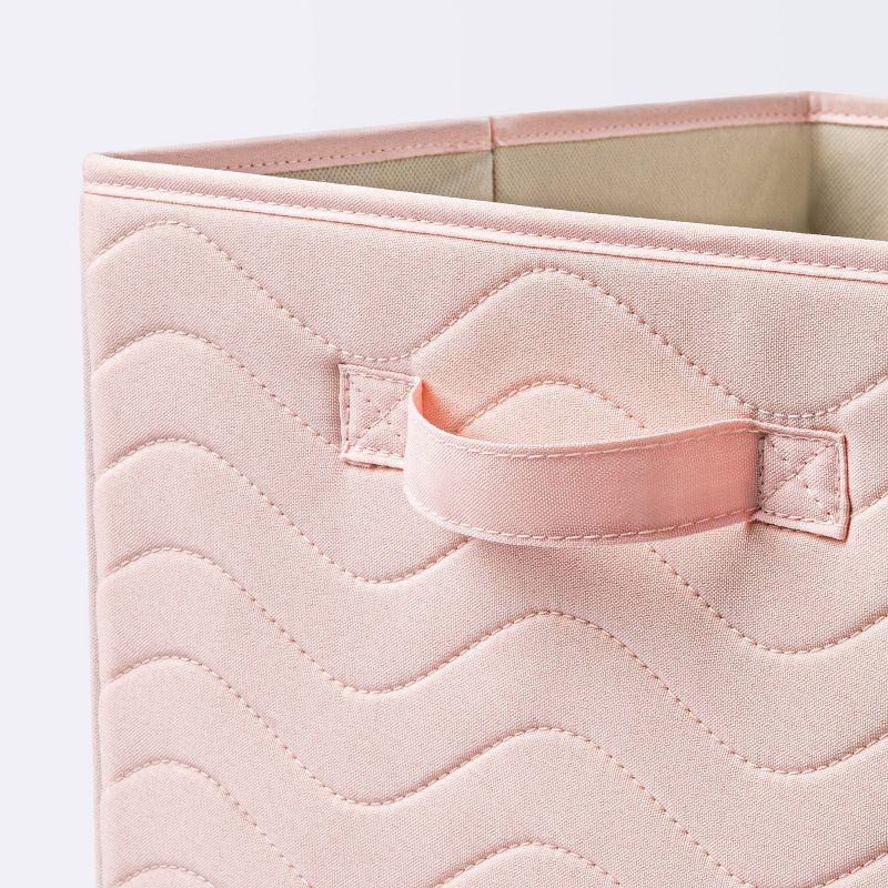 Quilted Fabric Cube Storage Bin - Light Pink - Cloud Island&#8482;, 4 of 8