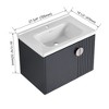 Modern Bathroom Vanity Cabinet With Sink, Wall Mounted Floating Bathroom Vanity And Sink Combo With Soft-Close Door - 3 of 3