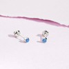 Girl's Bezel Cubic Zirconia 14k Gold Earrings - In Season Jewelry - 4 of 4