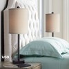 360 Lighting Trotter Modern Table Lamps 23 3/4" High Set of 2 Oiled Bronze with USB and AC Power Outlet in Base Burlap Shade for Living Room Home Desk - 2 of 4