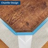 homfan Farmhouse Dining Table Rustic Industrial Kitchen Table with Sturdy Metal Frame & Chamfered Corners for Dining Room, Breakfast Nook, Small Space - 4 of 4