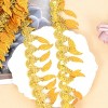 Sewing Fringe Trim, 11 Yards Leaf Tassel Sequin Trim Metallic Braided Lace Ribbon for DIY Craft Party Costume Curtain Decoration - 2 of 4