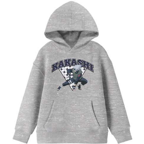 Naruto Classic Kakashi Fighting Stance Youth Heather Gray Graphic Hoodie-xl  : Target