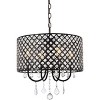 Elegant Lighting Elise 17 inch pendant in black - 3 of 4