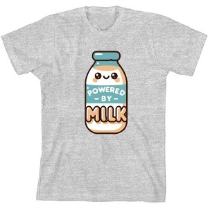 "Powered By Milk" Youth Crew Neck Short Sleeve Tee - 1 of 2