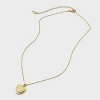 14K Gold Dipped Heart Charm Initial Necklace - A New Day™ Gold - 2 of 4