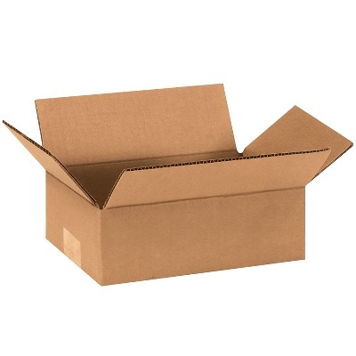 Box Partners Flat Corrugated Boxes 9" x 6" x 3" Kraft 25/Bundle 963