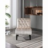 NicBex Velvet Accent Chair with Wooden Legs,Modern Armless Chair,Leisure Chair for Bedroom,Reading Room - 2 of 4