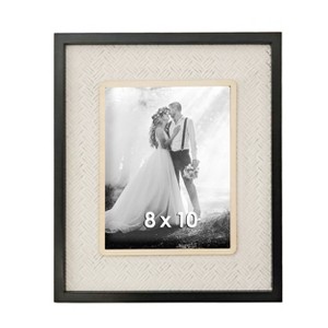 VIP Wood 15.75 in. White 8x10 Weaving Photo Frame - 1 of 2