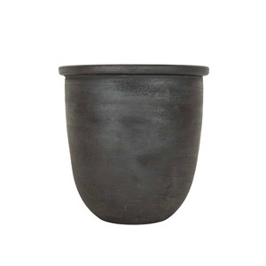 7.75" Smoke Colored Planter Black Terracotta by Foreside Home & Garden - 1 of 4