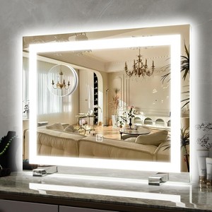 22 Inch LED Vanity Mirror with Dimmable 3 Modes, Tabletop or Wall-Mounted Makeup Mirror - 1 of 4