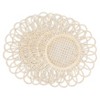 Saro Lifestyle Spiral Loops Rattan Placemat (Set of 4), Beige, 15"x15" - 3 of 4