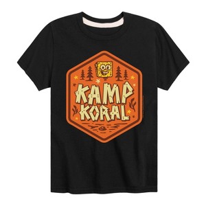 Boys' - SpongeBob SquarePants - Kamp Koral Kamp Koral Badge Short Sleeve Graphic T-Shirt - 1 of 4