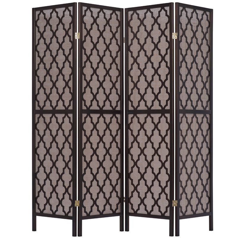 Legacy Decor Screen Room Divider Rattan Cane Webbing Insert with Decorative Cut Outs, 1 of 5