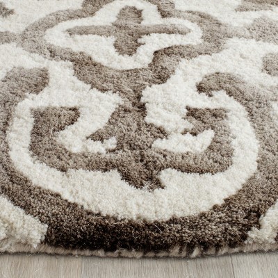 Hand-Tufted Ivory & Brown Wool Runner Rug - 27" x 120"