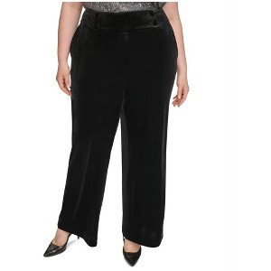 Calvin Klein Womens Velvet Casual Wide Leg Pants - 1 of 1