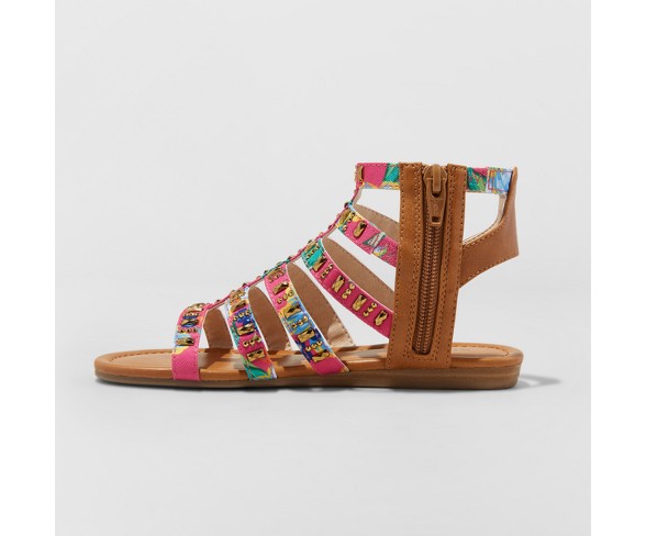 Girls' MoveNight Embellished Gladiator Sandals - Stevies Pink 13