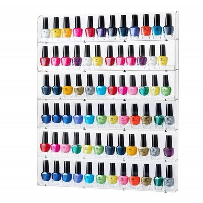 Homeitusa Nail Polish Organizer Rack Holds Up To 102 Bottles - Clear