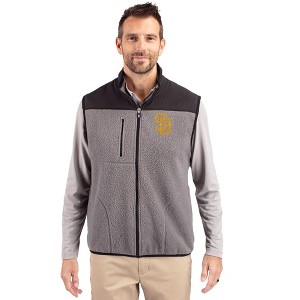 San Diego Padres Cutter & Buck Cascade Eco Fleece Mens Vest - 1 of 1