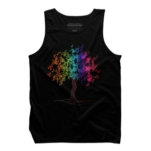 Men's Design By Humans Colorful Musical Note Tree By valsymot Tank Top - 1 of 2